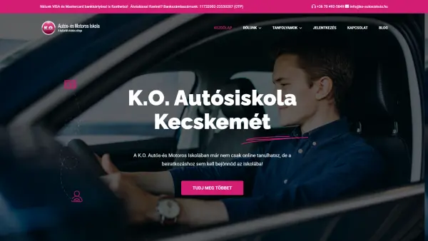 K.O. Autósiskola desktop