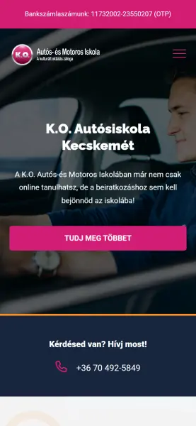 K.O. Autósiskola mobil